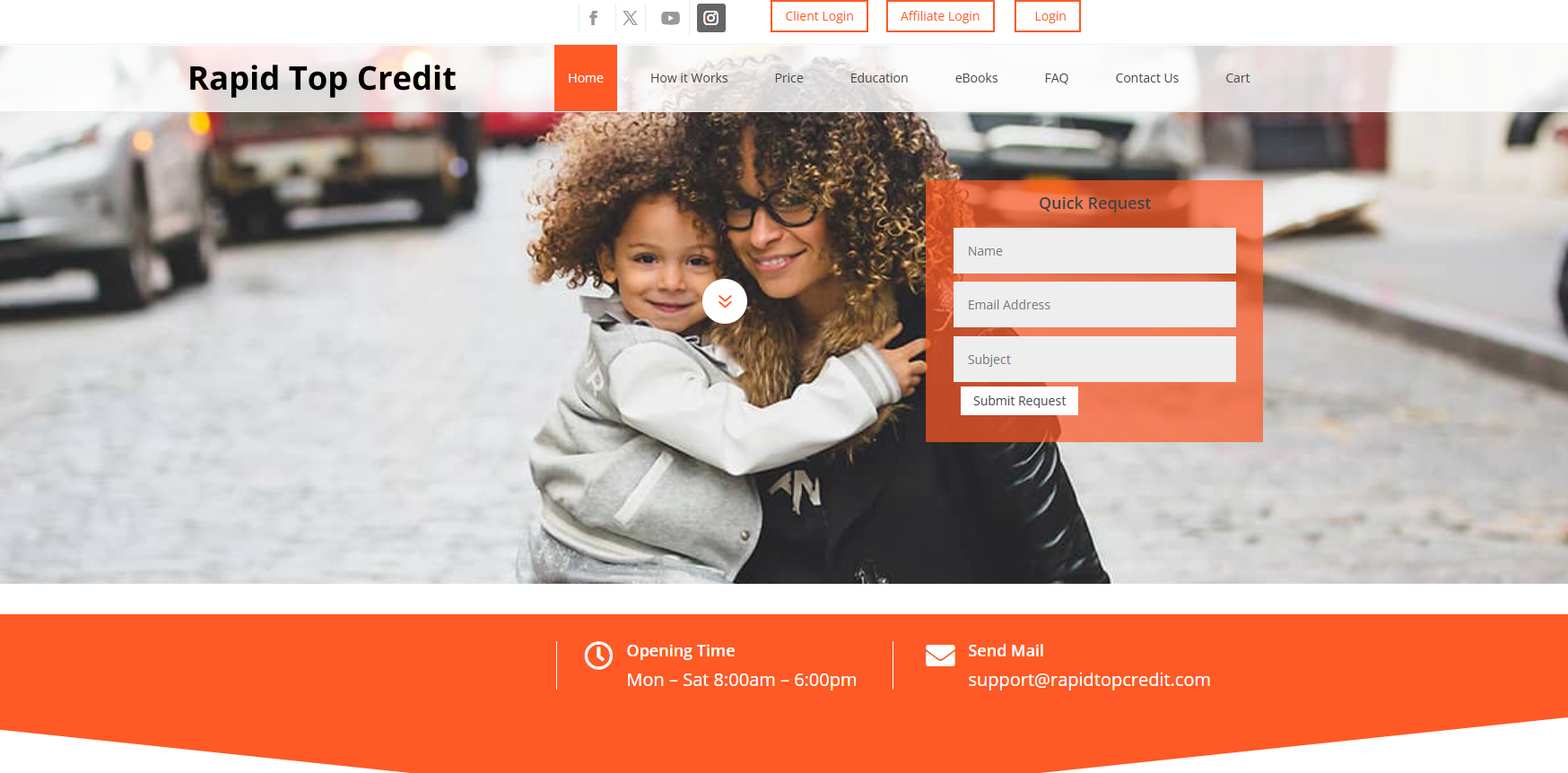 Rapid Top Credit — a credit repair company website built to explain the program clearly and make it easy to get in touch