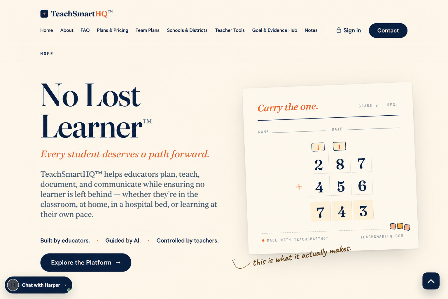 TeachSmartHQ — a custom digital platform and website built to support educators with practical, technology-driven tools