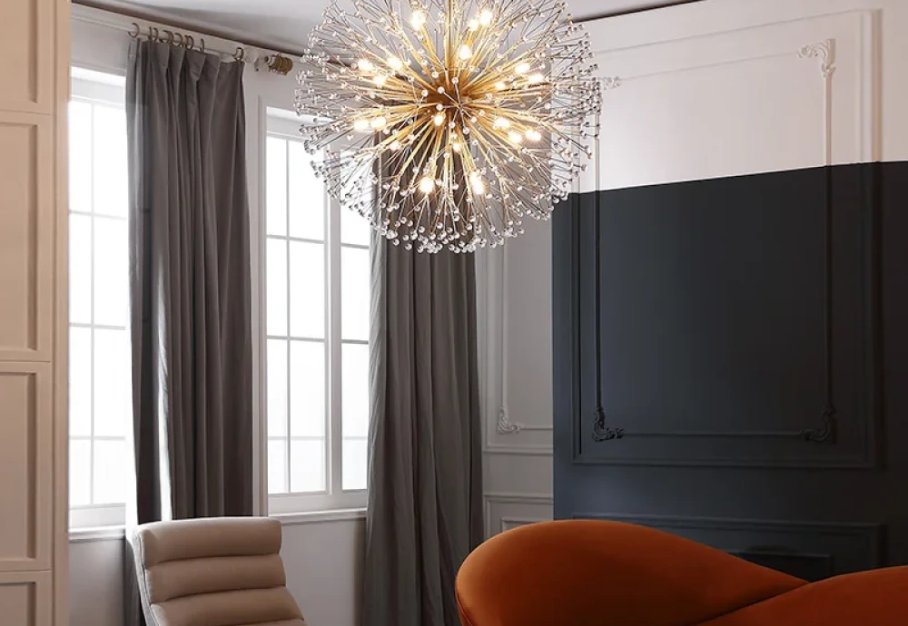 crystal chandelier in dining room