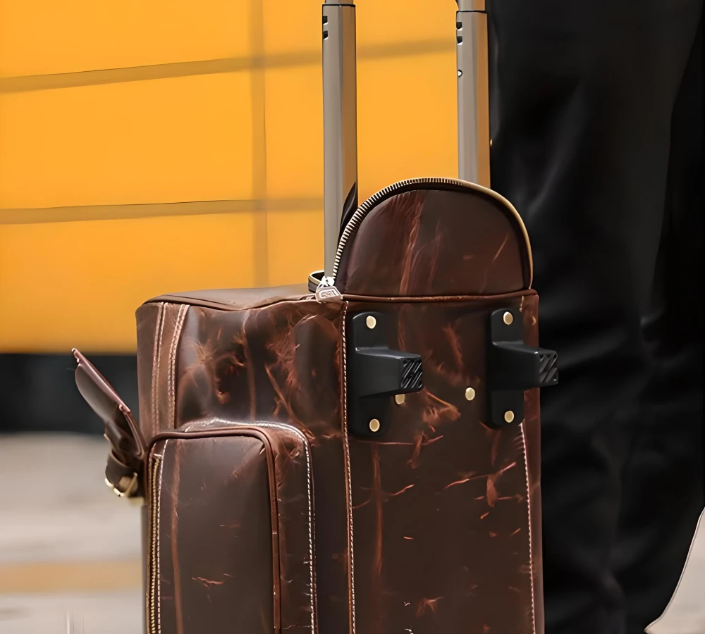 mens leather carry on duffel bags